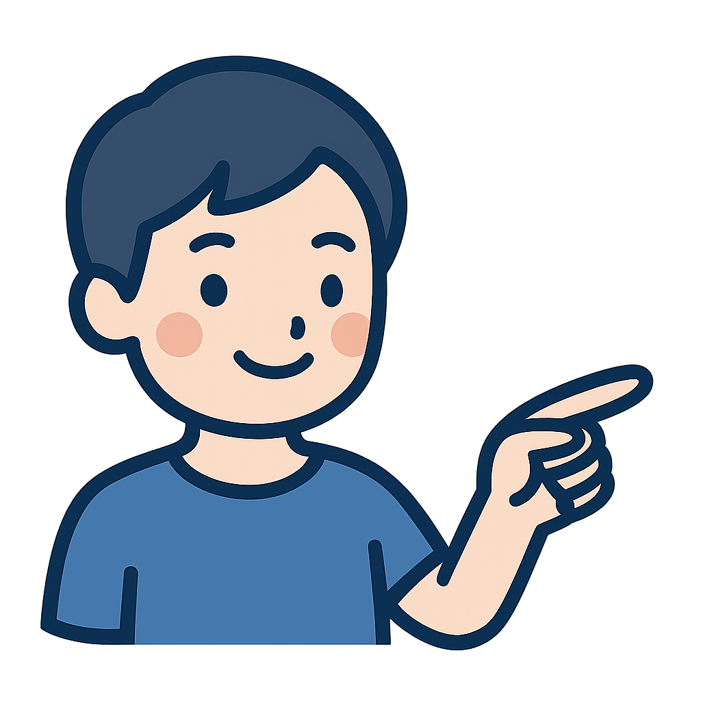 選ばれる10の理由を指差す